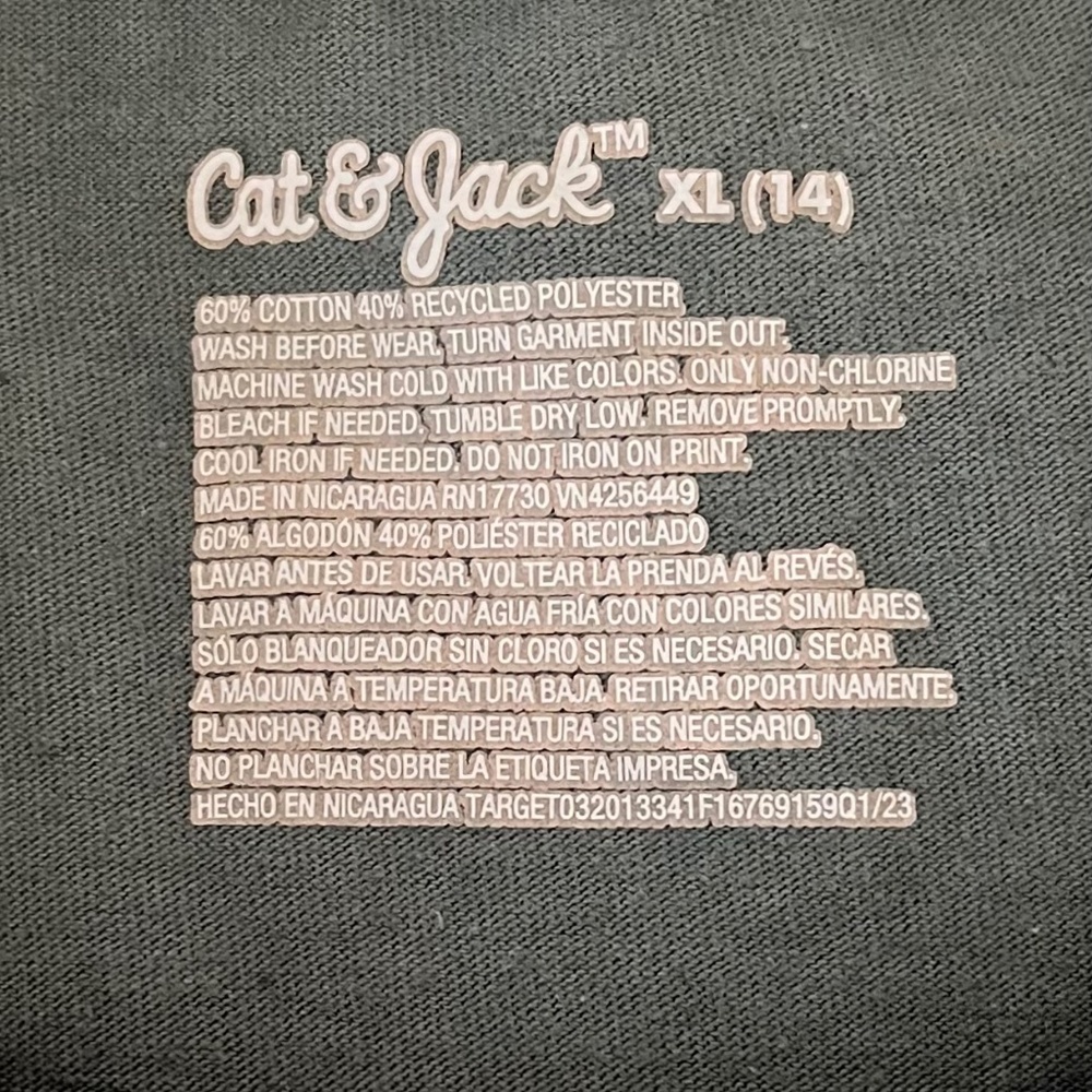 Cat & Jack "T-shirt in green with Peace sign" - Picture 2 of 5